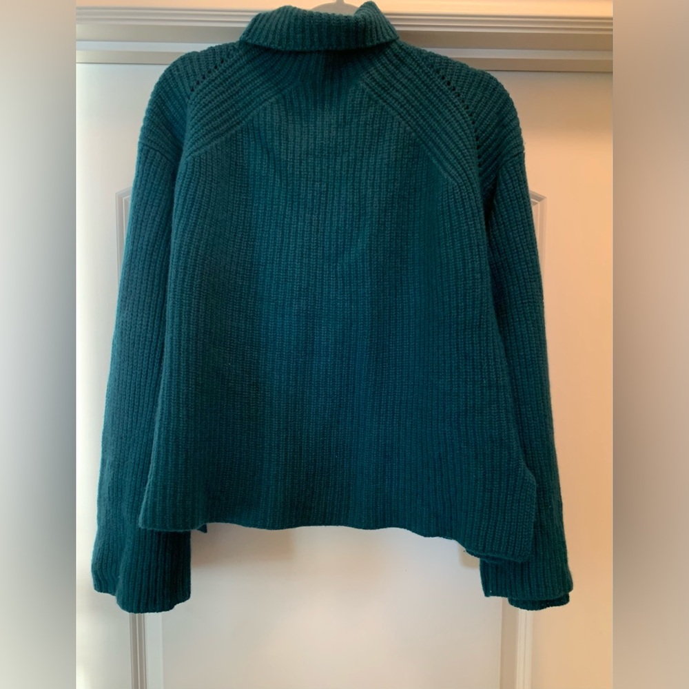 Billy Reid Teal Cowl Neck Sweater